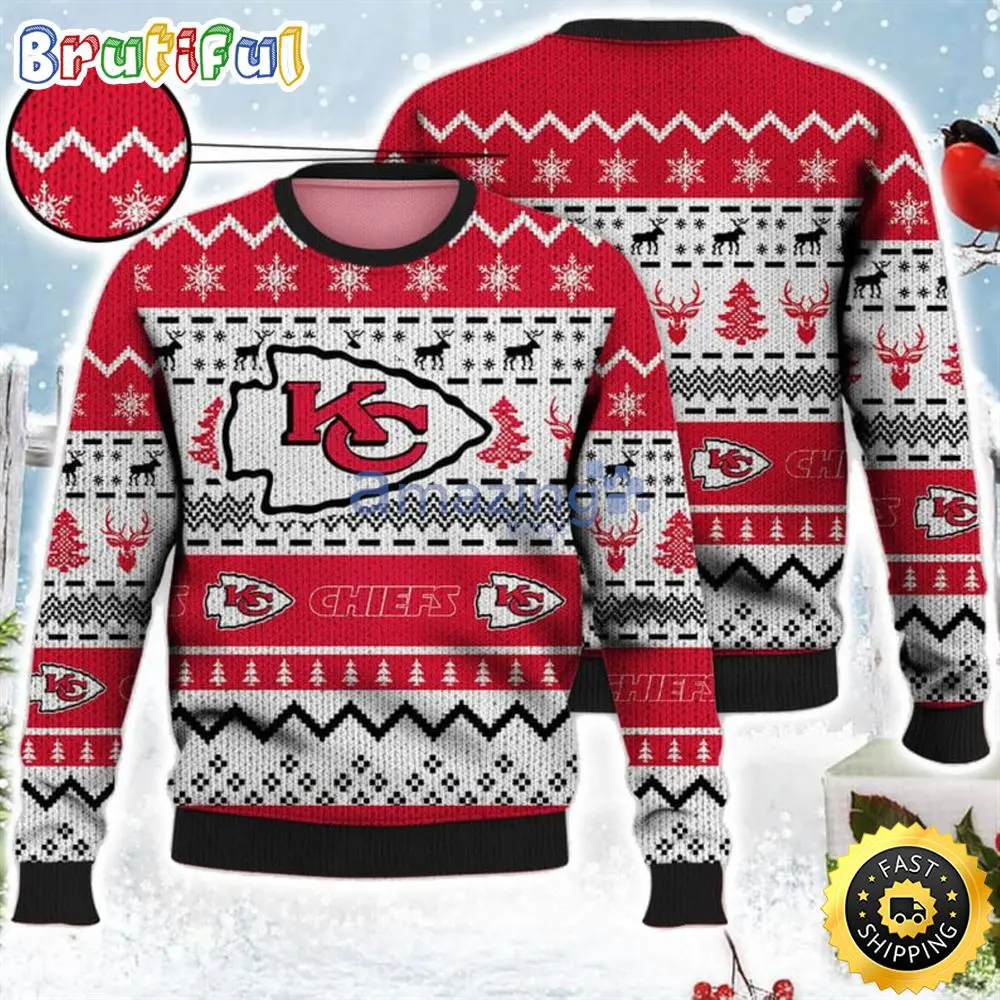 Christmas Gift Kansas City Chiefs USA Football Season Ugly Christmas Sweater uhacek
