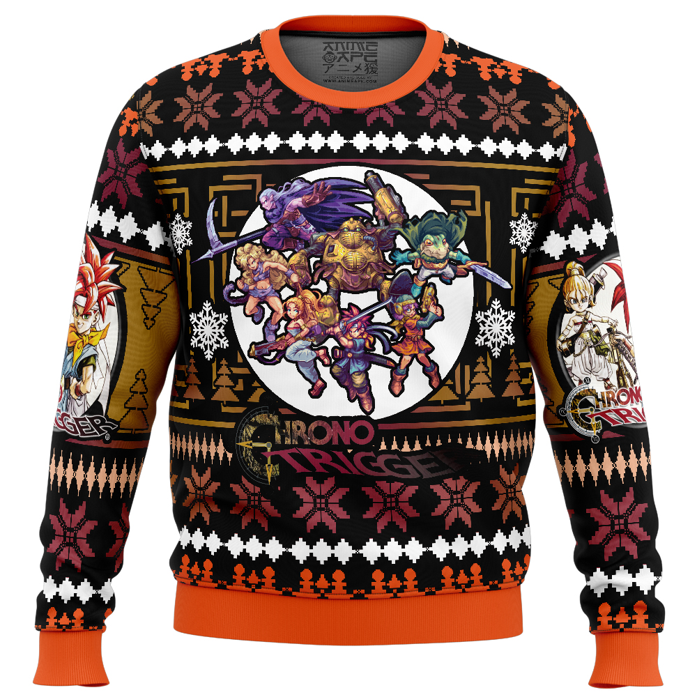 Chrono Hero Chrono Trigger Ugly Christmas Sweater FRONT mockup