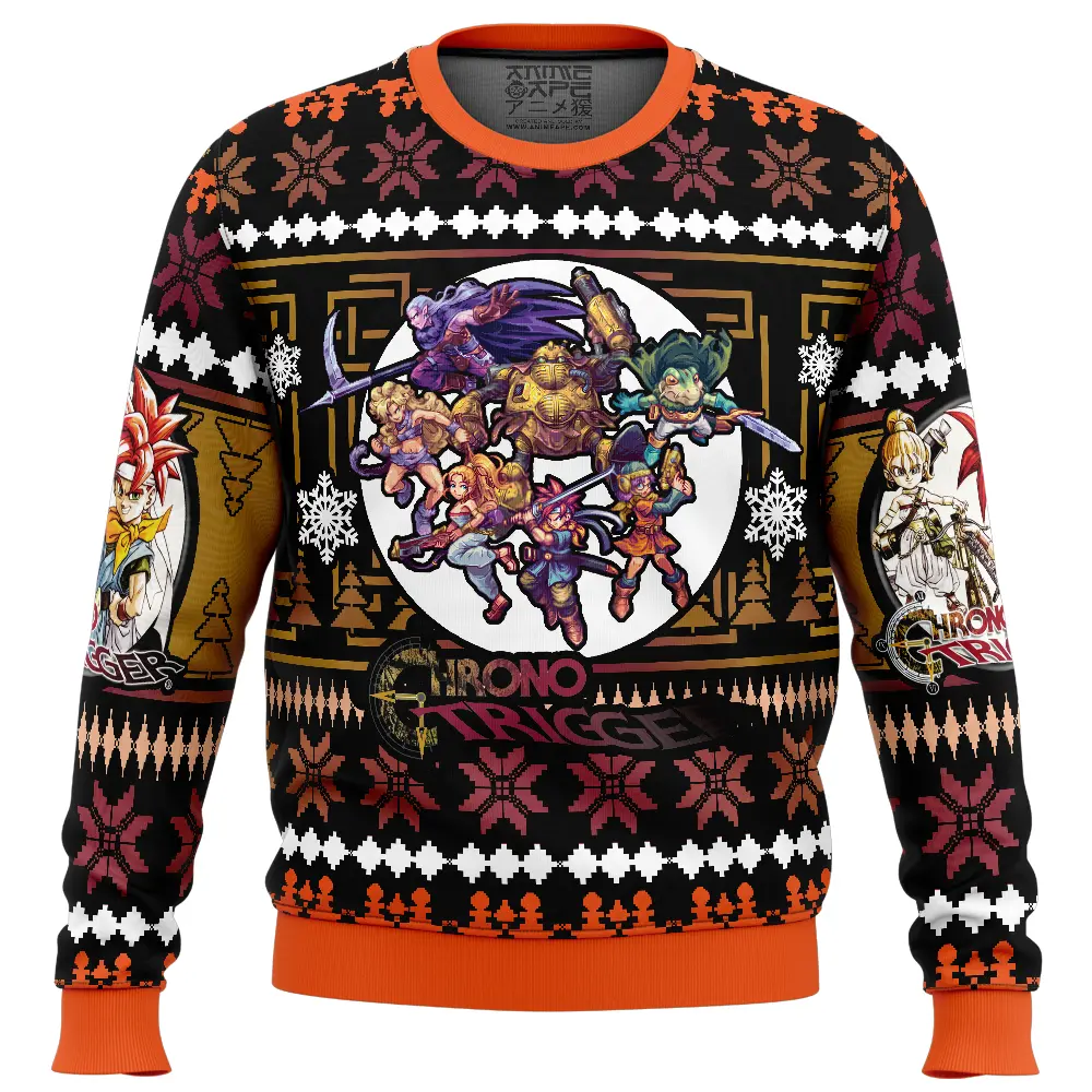 Chrono Hero Chrono Trigger Ugly Christmas Sweater FRONT mockup