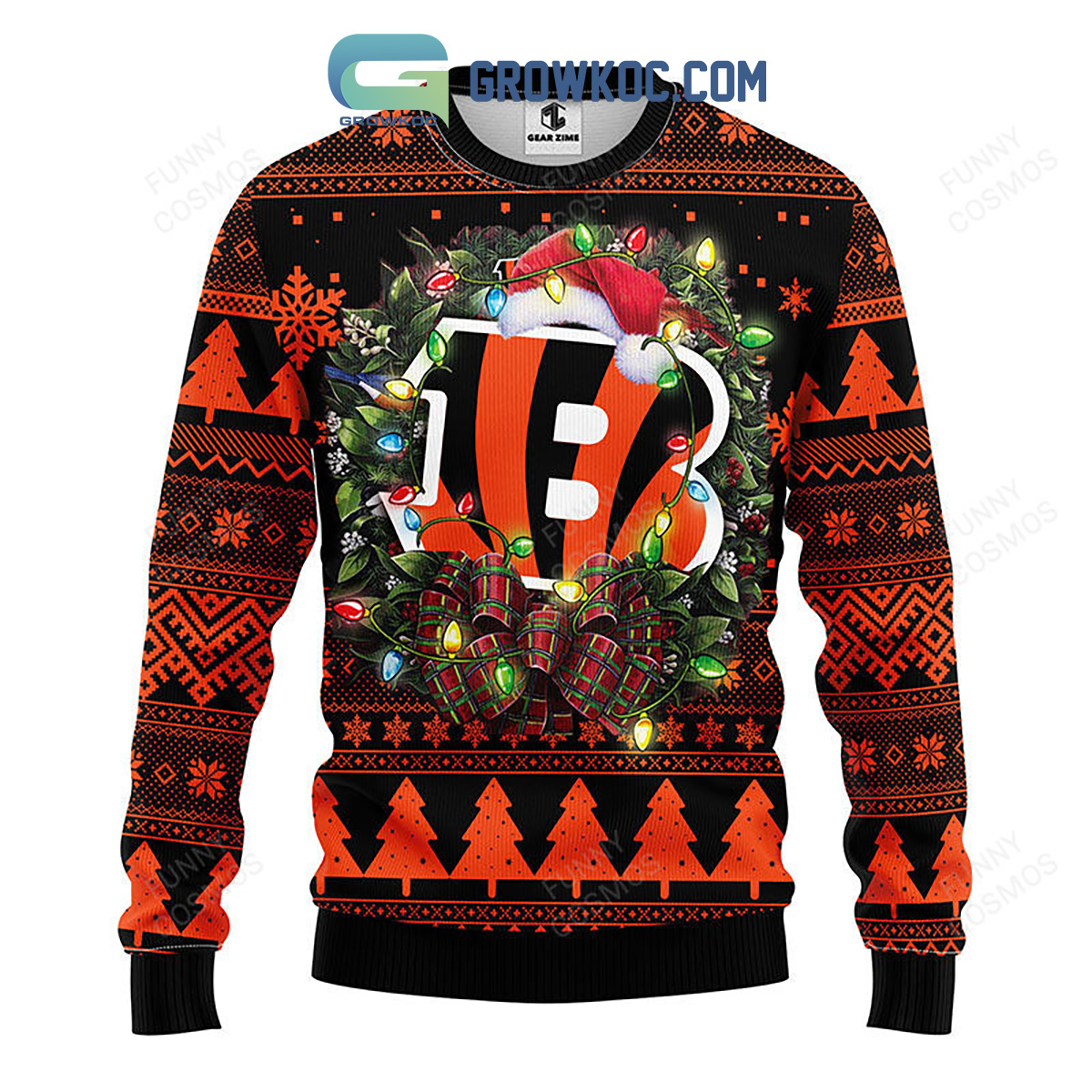 Cincinnati Bengals Christmas Ugly Sweater 13852B1 vL7uI