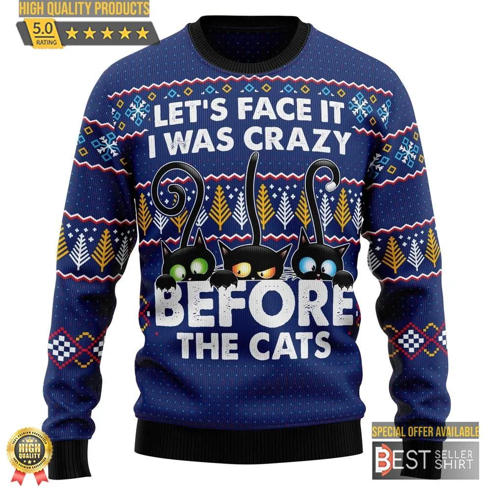 Crazy Cat T Ugly Christmas Sweater 1