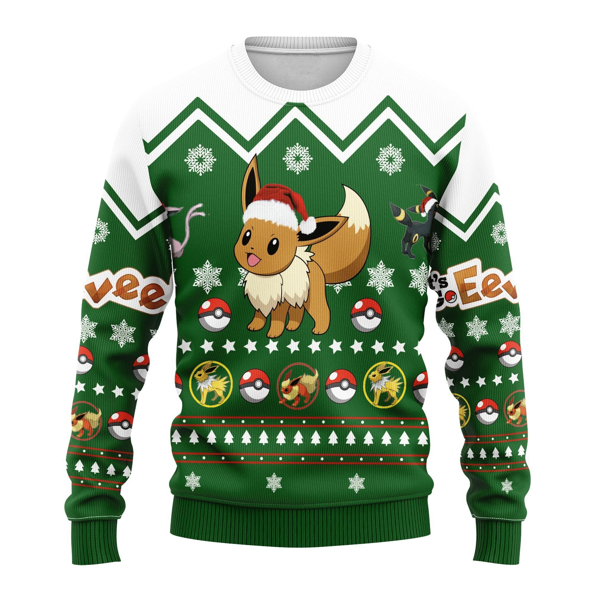 Cute Eevee Anime Pokemon Christmas Sweater 1