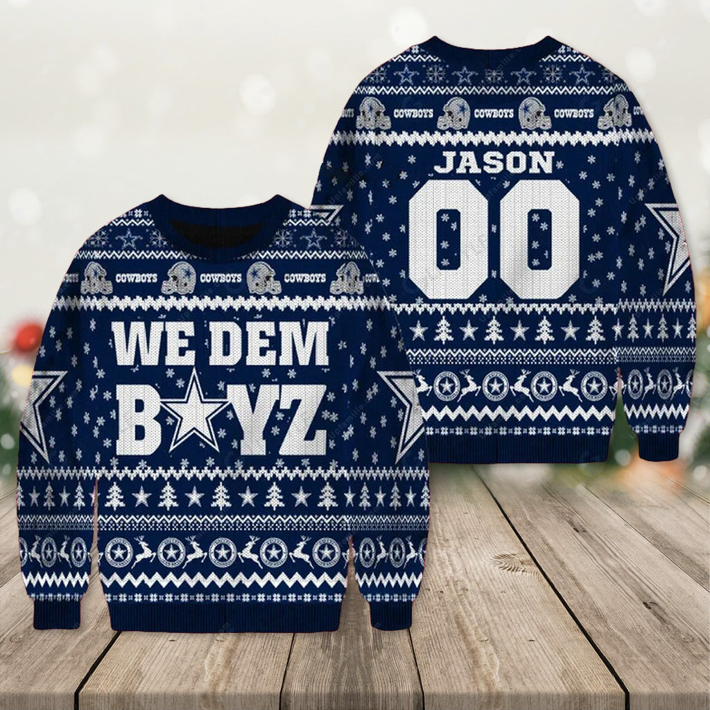 Dallas Cowboys Ugly Sweater We Dem Boyz Personalized Ugly Christmas Sweater 1