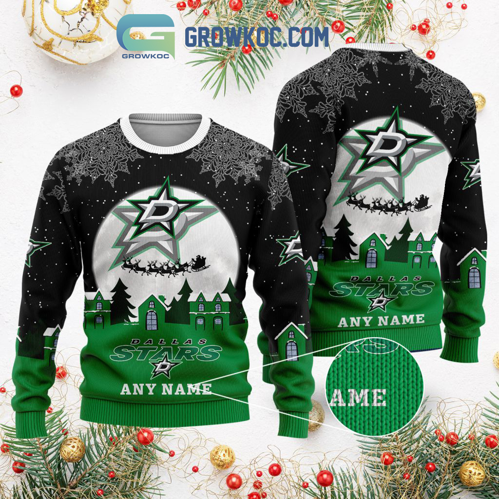Dallas Stars NHL Merry Christmas Personalized Ugly Sweater2B1 9mkAp