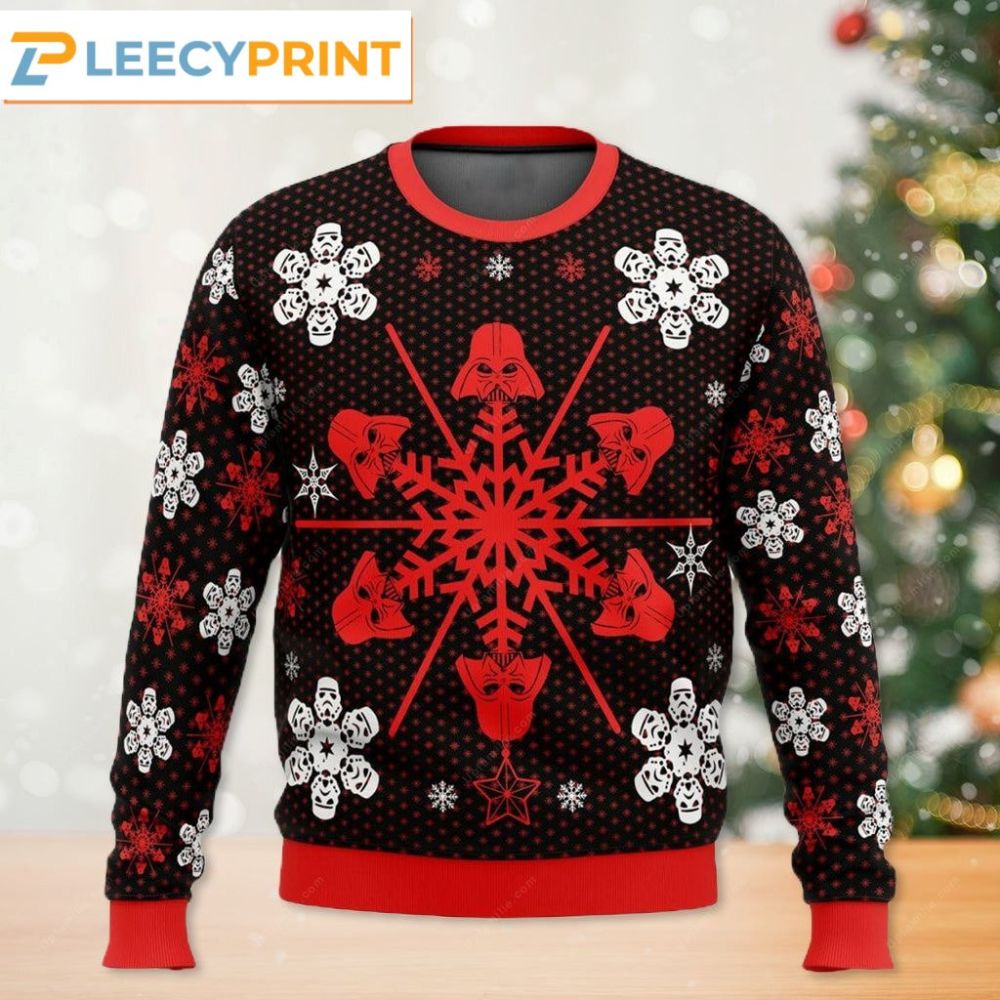 Darth Vader Helmet Star Wars Ugly Christmas Sweater 1