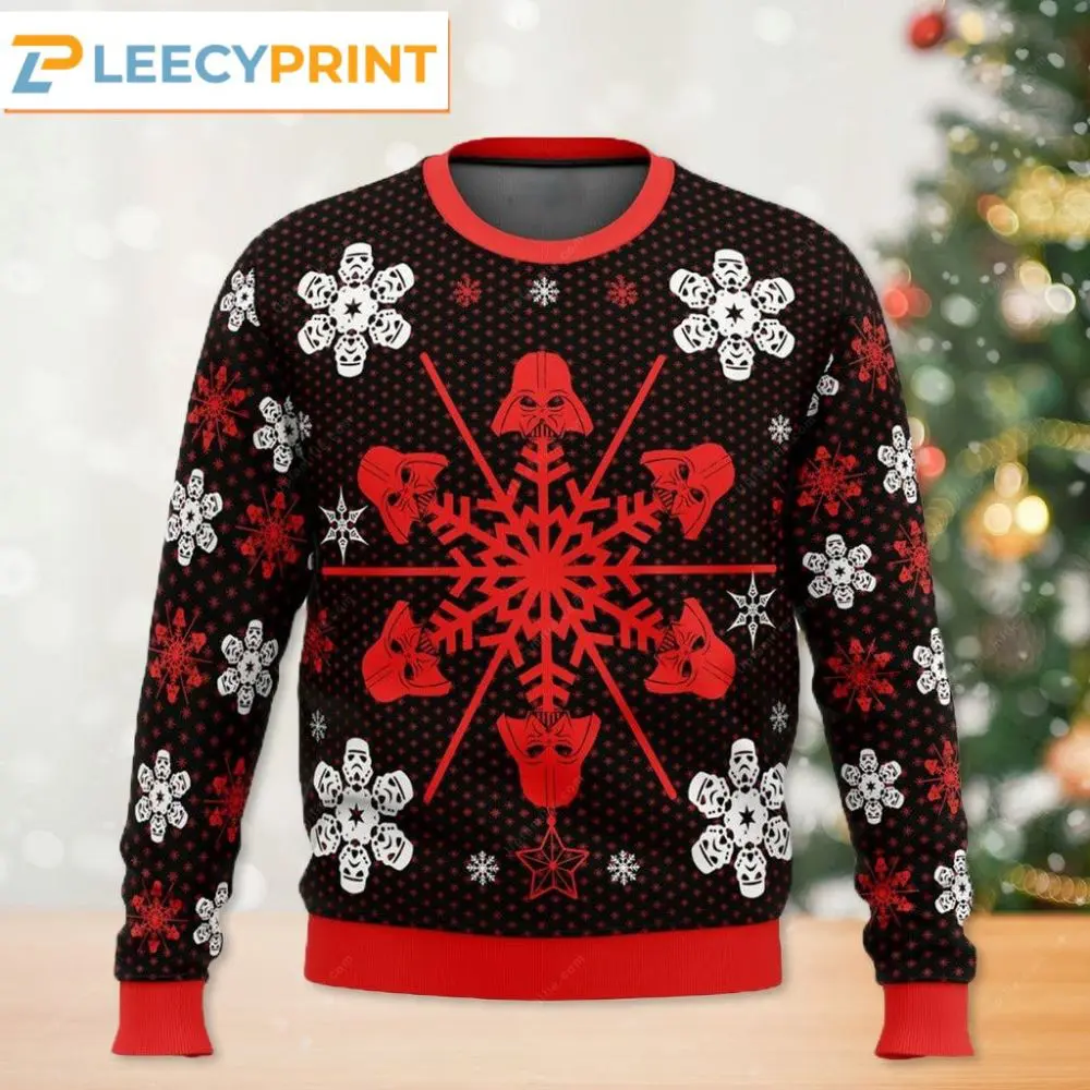 Darth Vader Helmet Star Wars Ugly Christmas Sweater 1