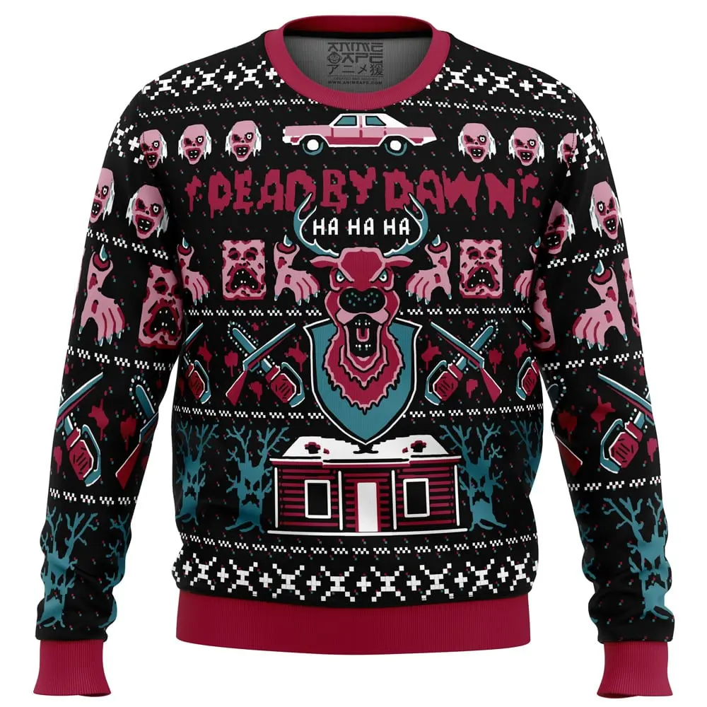 Dead by Dawn Evil Dead PC Ugly Christmas Sweater front mockup