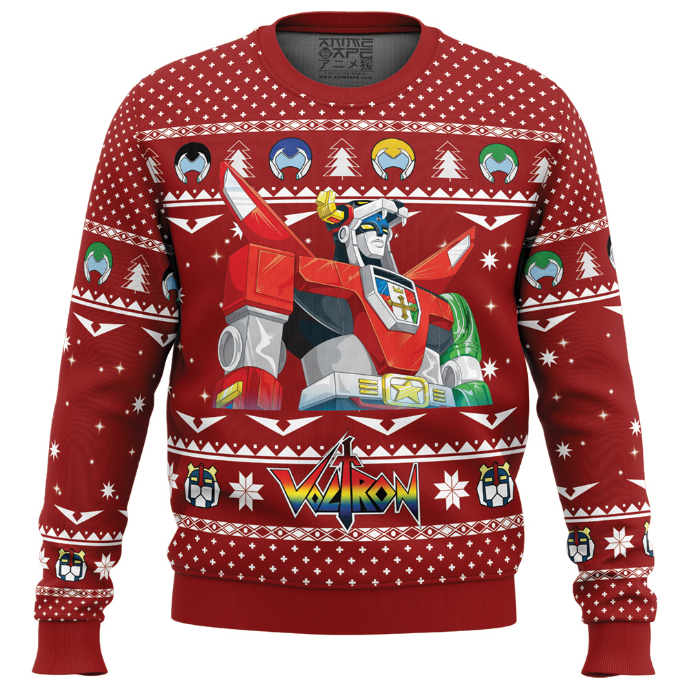 Defender of the Universe Voltron Ugly Christmas Sweater FRONT mockup