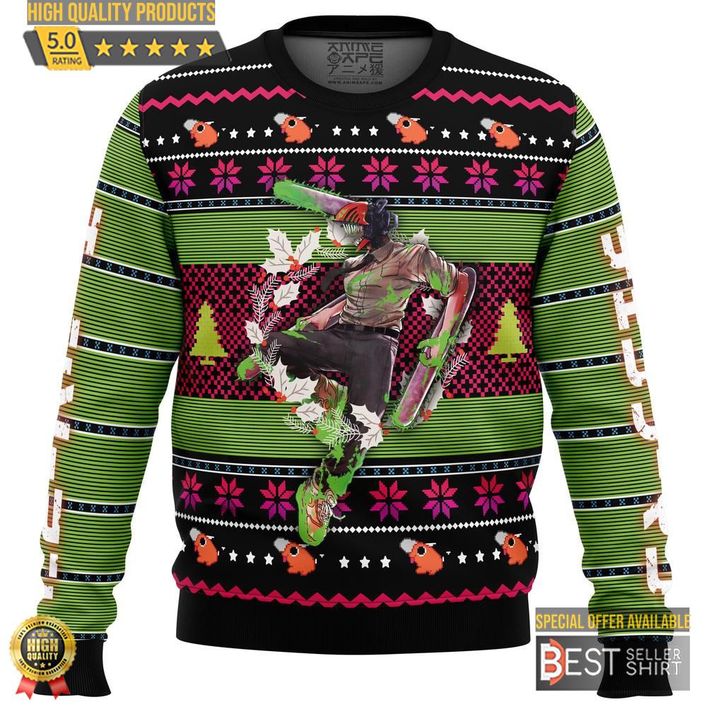 Denji Chainsaw Man Ugly Christmas Sweater Christmas Gifts 1
