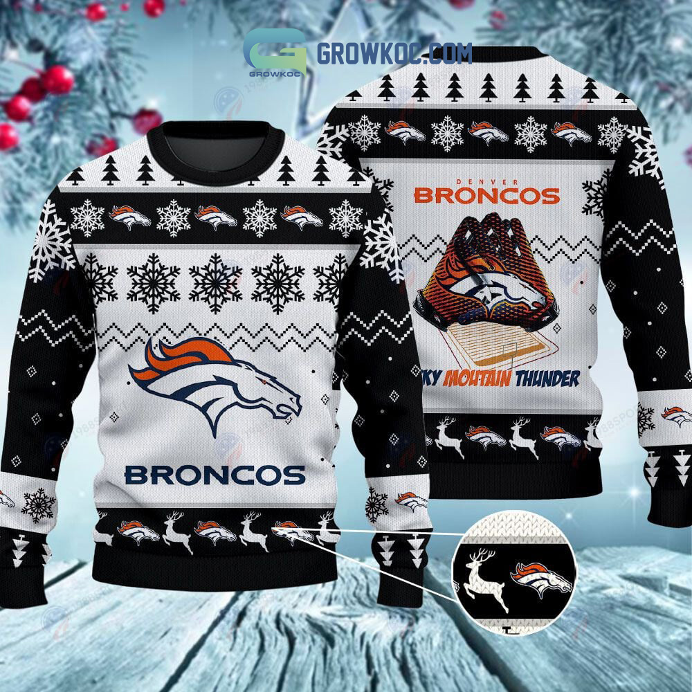 Denver Broncos Rocky Mountain Thunder Christmas Ugly Sweater2B1 fZNzK