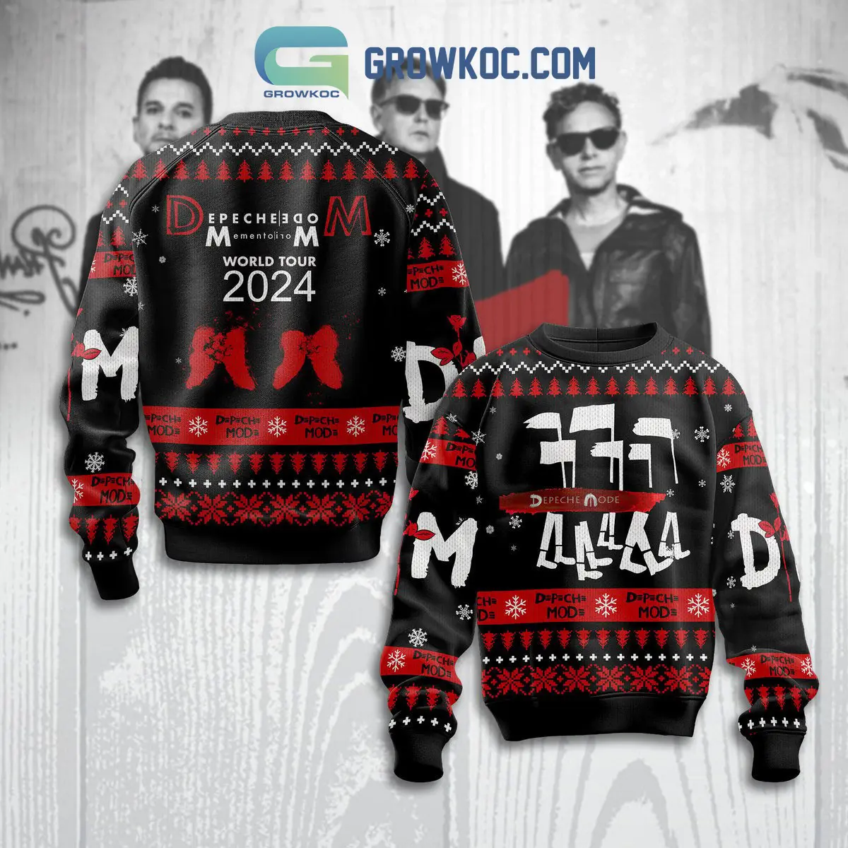 Depeche Mode Memento Mori World Tour 2024 Ugly Sweater2B1 eUWJX