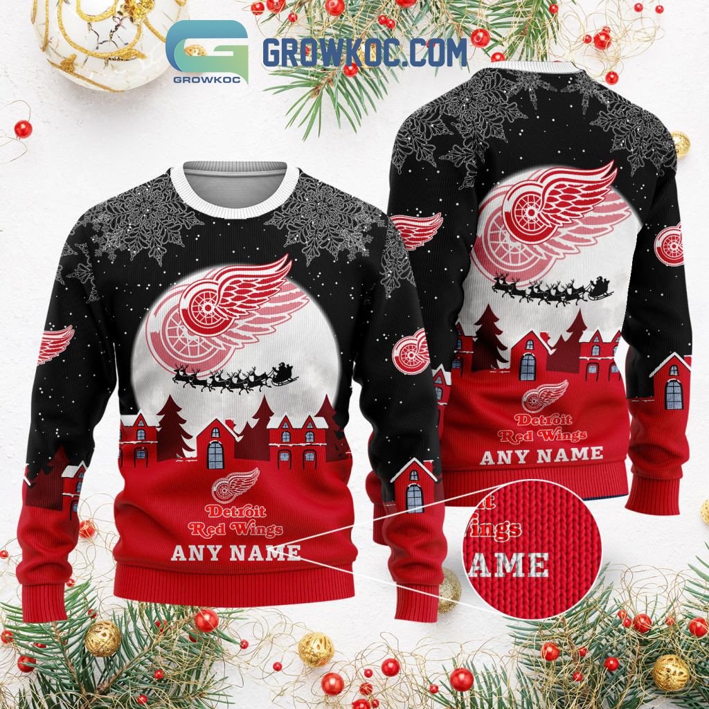 Detroit Red Wings NHL Merry Christmas Personalized Ugly Sweater2B1 lSGrR