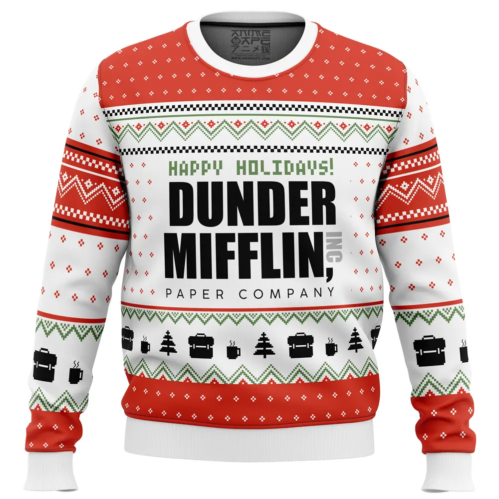 Dunder Mifflin The Office Ugly Christmas Sweater FRONTmockup