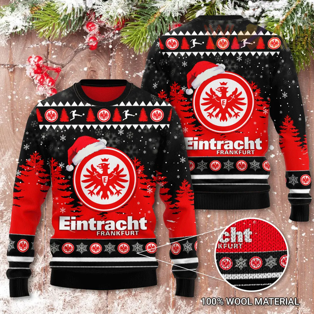 Eintracht Frankfurt 3D Christmas Sweater 2022