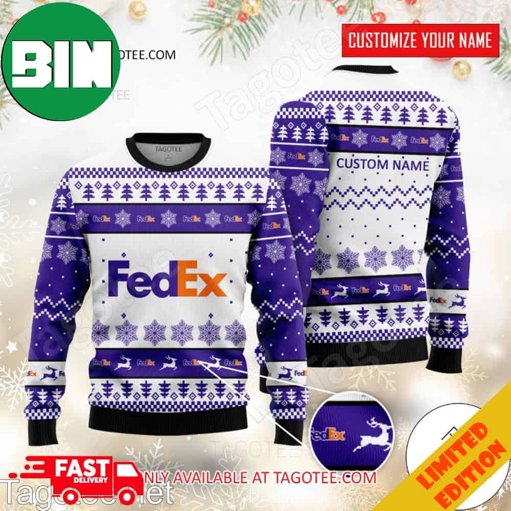 FedEx Corporation Logo Personalized Ugly Sweater For Men And Women 78436693 1