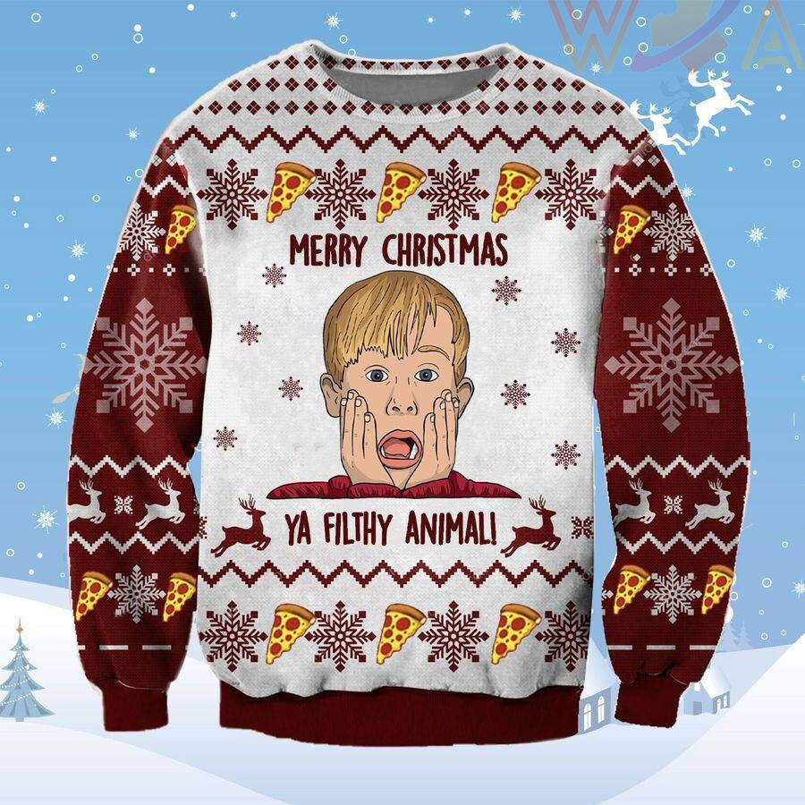 Funny Christmas Merry Ya Filthy Kevin Ugly Christmas 3D Sweater