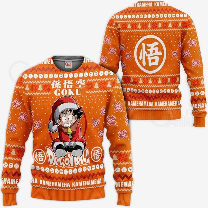 Goku Kid Ugly Christmas Sweater Dragon Ball Anime 1