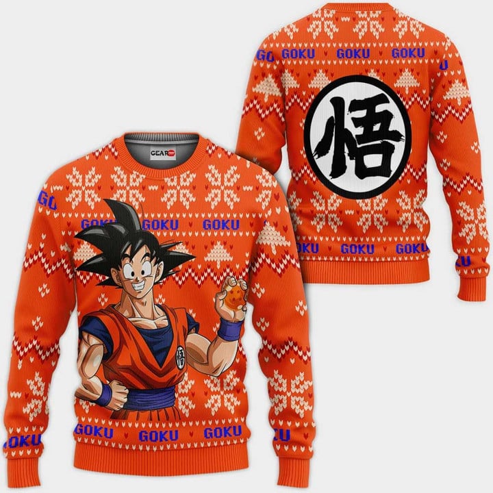 Goku Ugly Christmas Sweater Dragon Ball Christmas Sweater 1