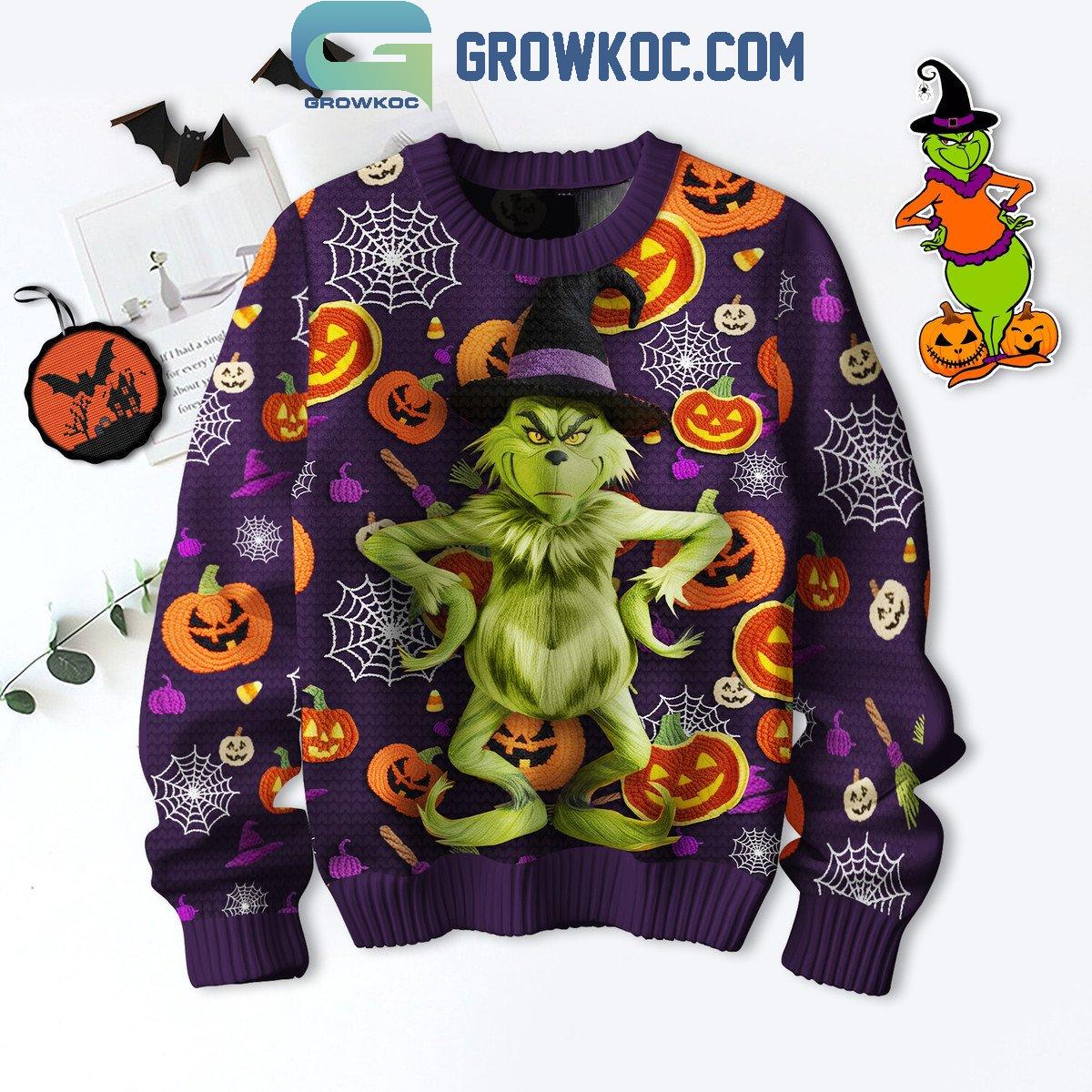 Grinch Who Steals The Halloween Night Ugly Sweater 1 3CNEi