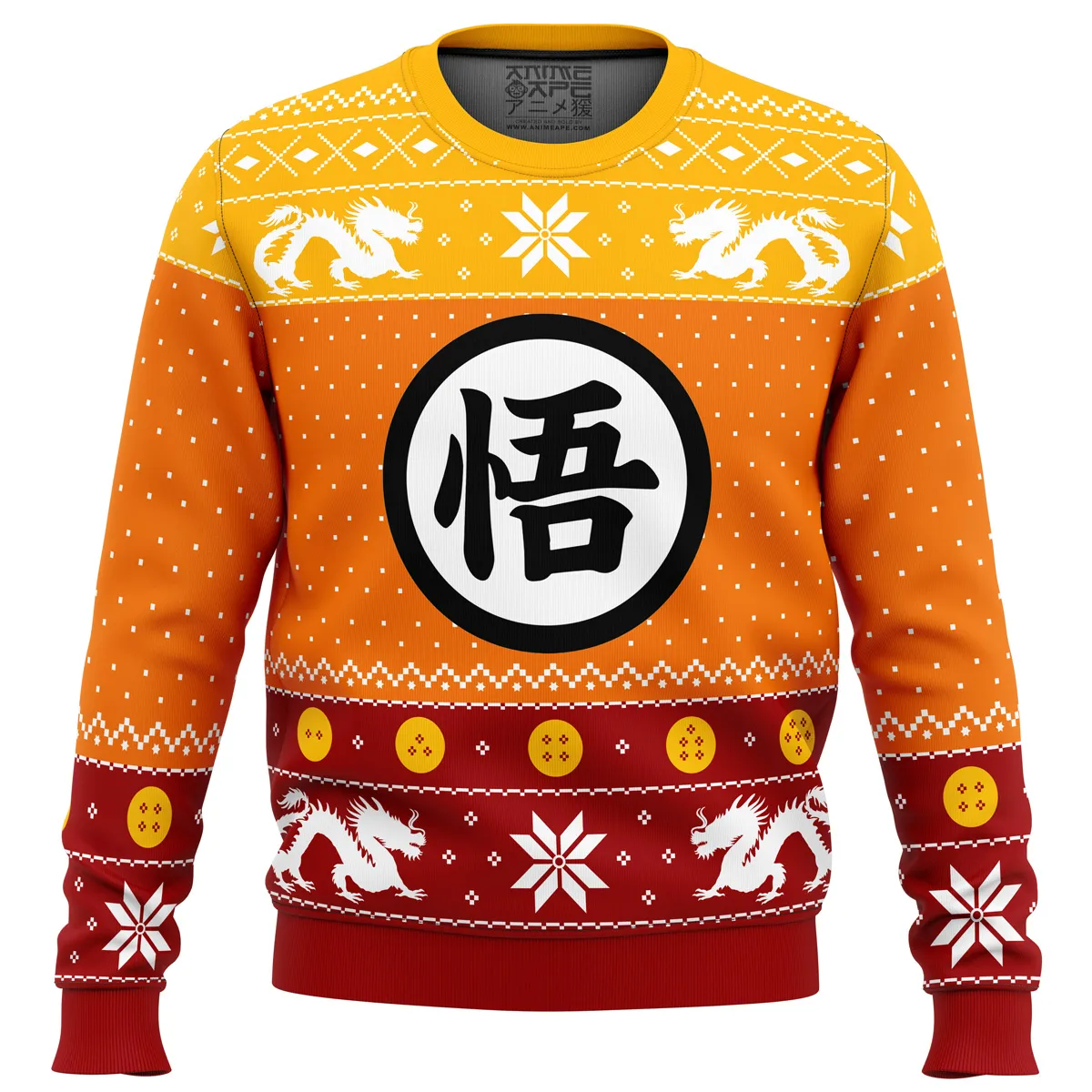 Guko Christmas Dragon Ball Z men sweatshirt FRONT mockup
