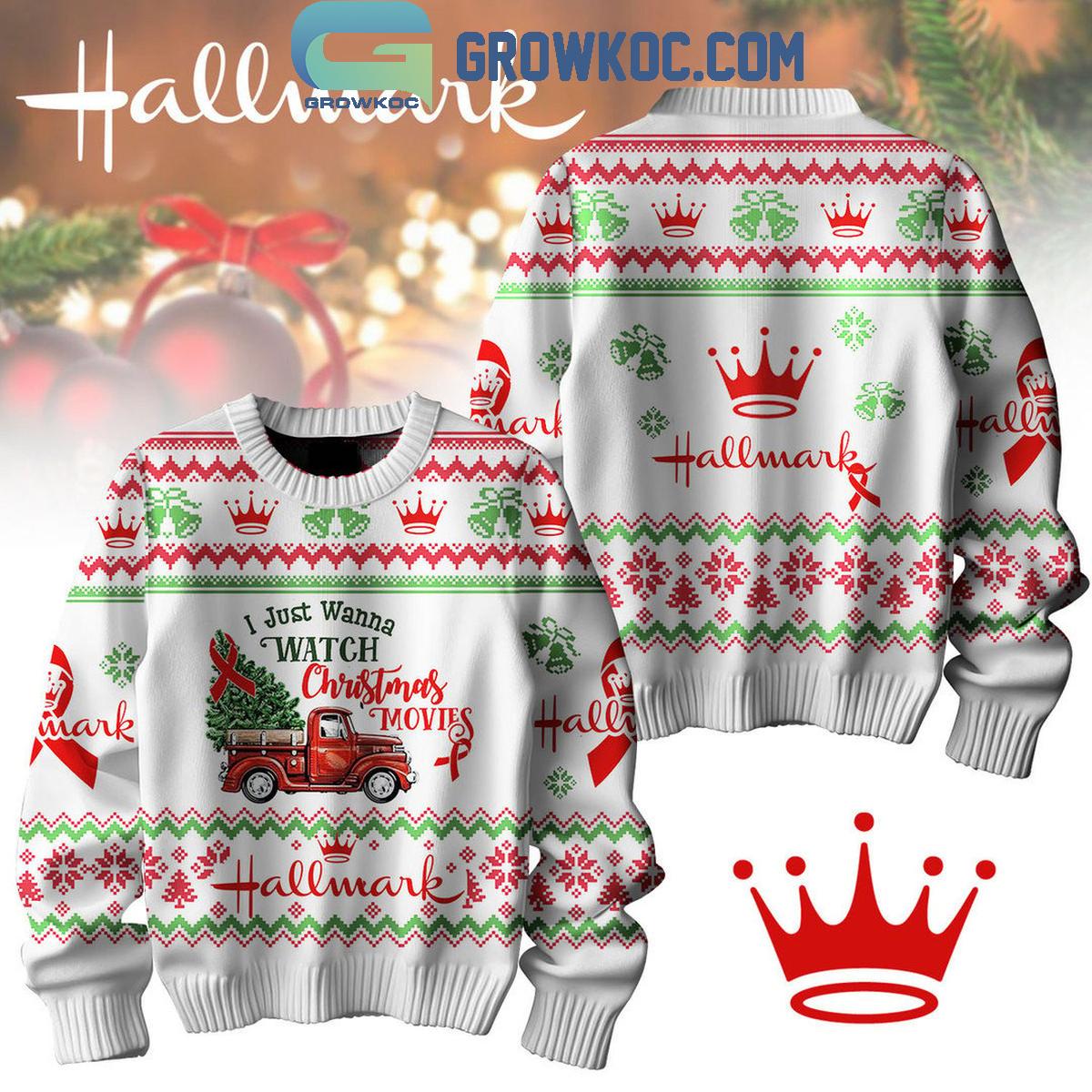 Hallmark I Just Wanna Watch Christmas Movies 2024 Ugly Sweater 1 Qkdbv