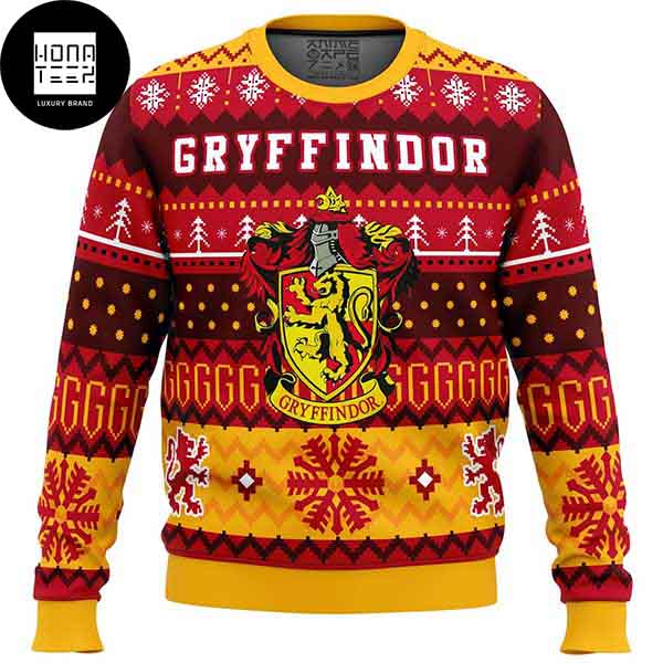 Harry Potter Gryffindor House Logo 2023 Ugly Christmas Sweater 14719276 1