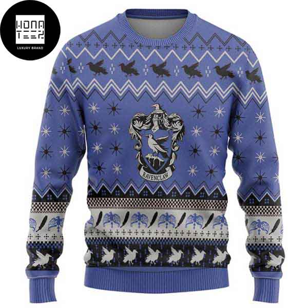 Harry Potter Happy Holiday Happy Ravenclaw 2023 Ugly Christmas Sweater 70581506 1