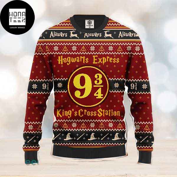 Harry Potter Hogwart Express 934 King Cross Station 2023 Ugly Christmas Sweater 37735640 1