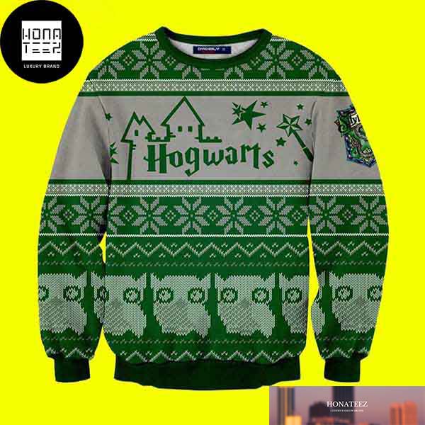 Harry Potter Hogwarts House Slytherin 2023 Ugly Christmas Sweater 89732829 1