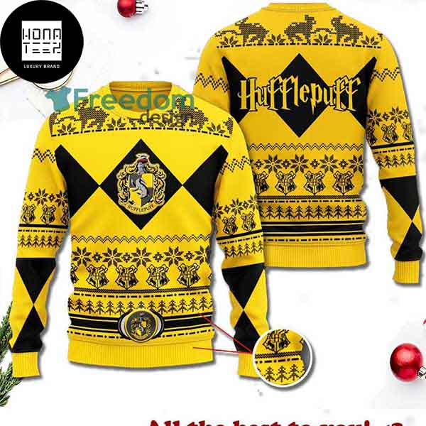 Harry Potter Hufflepuff Merry Xmas 2023 Ugly Christmas Sweater 40933507 1