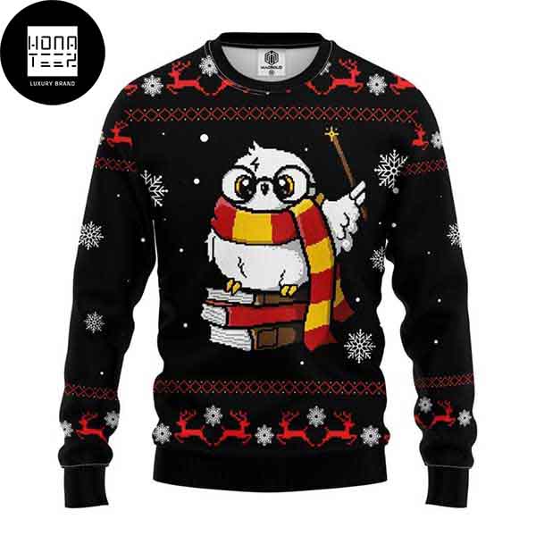 Harry Potter Magic Owl 2023 Ugly Christmas Sweater 40402165 1