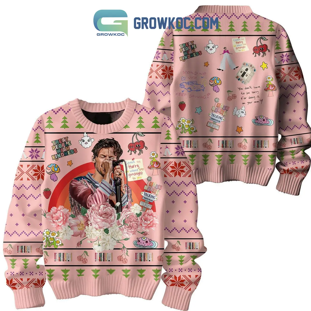 Harry Styles Pink Design As It Was Goodnight Ugly Sweater2B1 F8Ro6