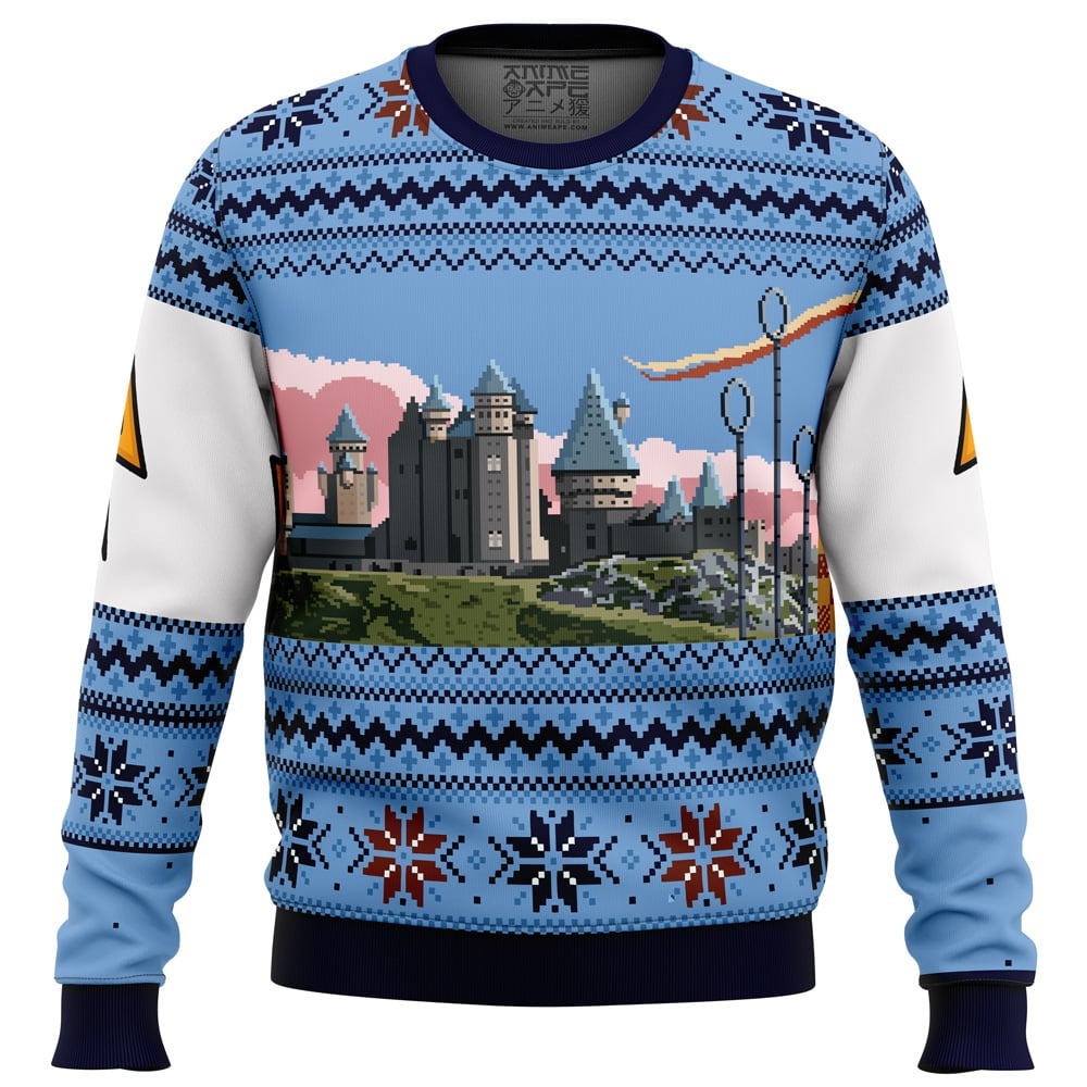 Hogwarts House Retro Harry Potter Ugly Christmas Sweater 1