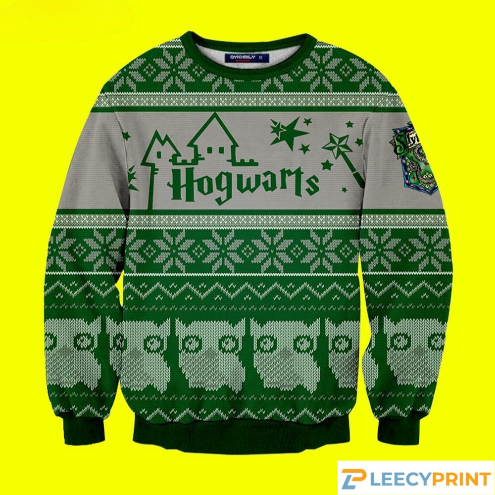 Hogwarts House Slytherin Harry Potter Ugly Christmas Sweater 1