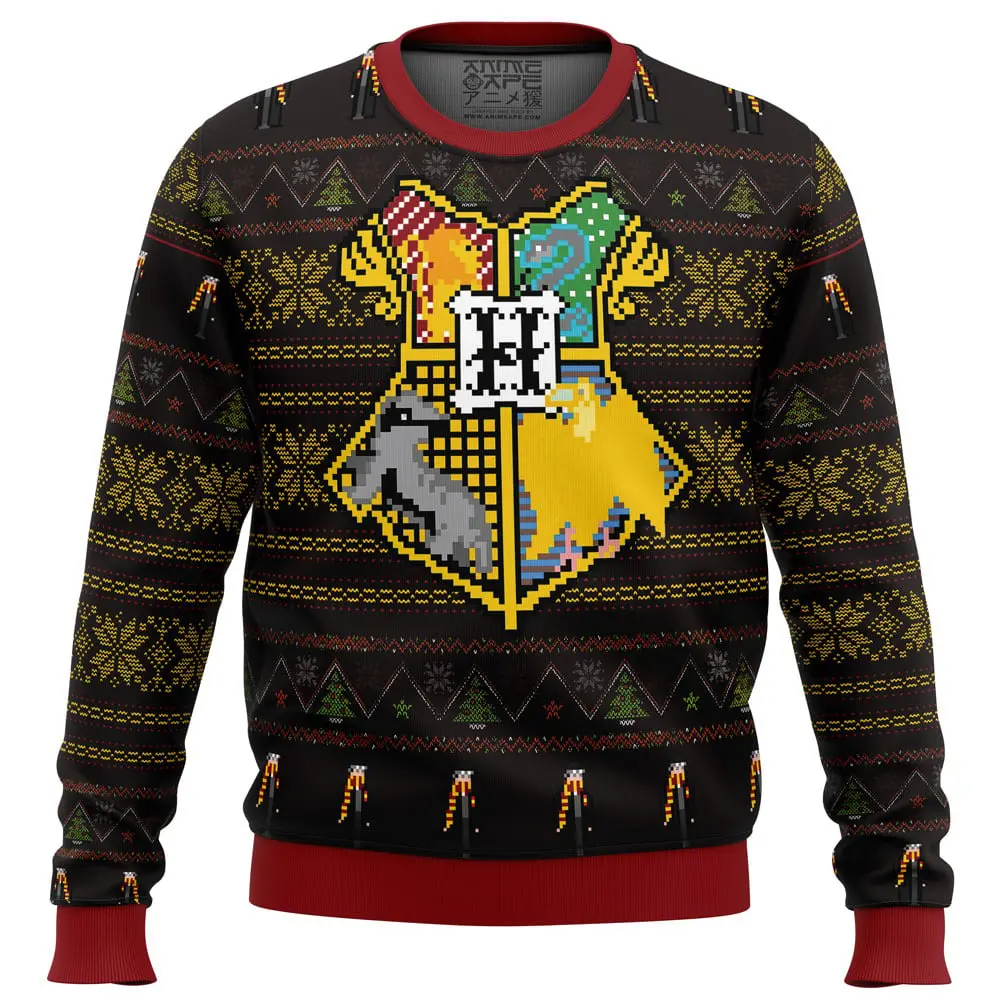 Hogwarts Sigils 4 House Harry Potter Ugly Christmas Sweater 1