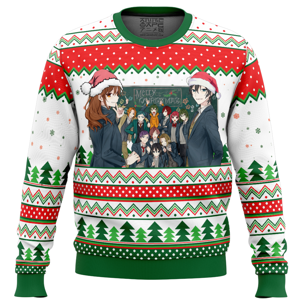 Horimiya Merry Christmas Ugly Christmas Sweaters FRONT mockup