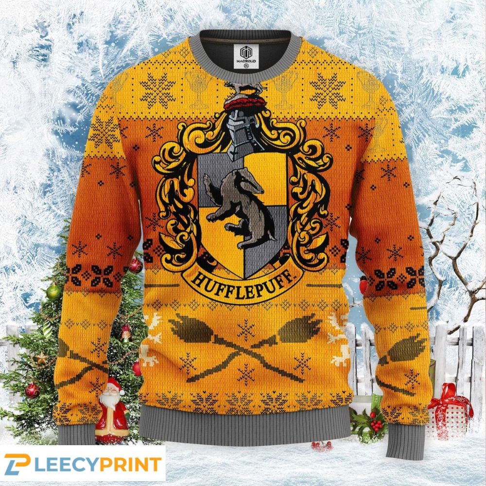 Hufflepuff Cute Christmas Gift Ugly Christmas Sweater 1