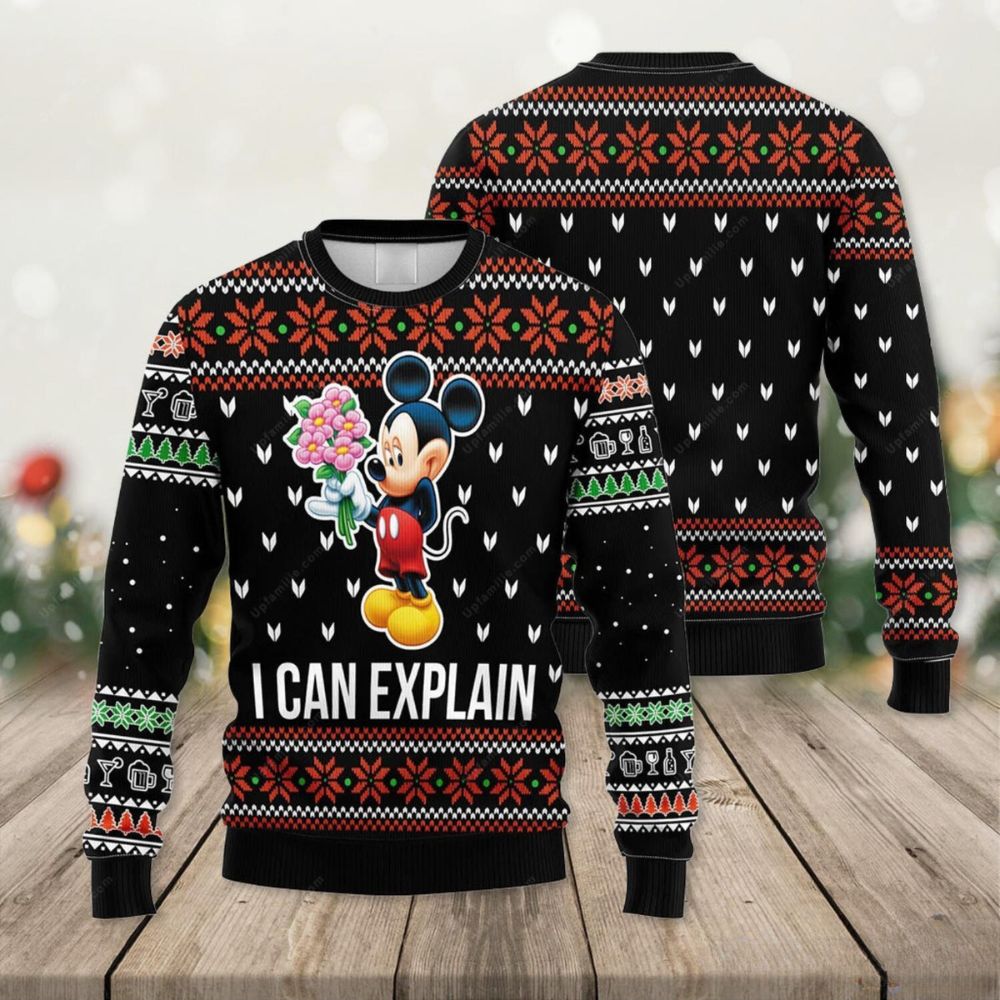 I Can Explain Mickey Disney Ugly Christmas Sweater 1