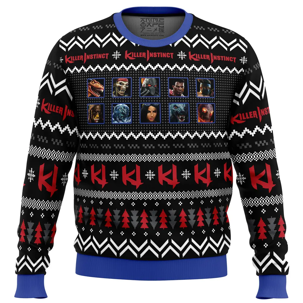 Instinct of a Killer Select PC Ugly Christmas Sweater FRONT mockup
