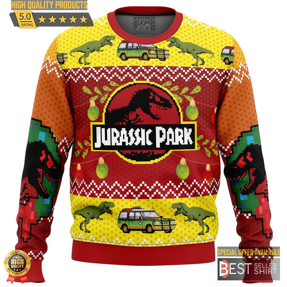 Jurassic Park Christmas Ugly Sweater Jurassic World Ugly Christmas Sweatshirt Christmas Gift 1