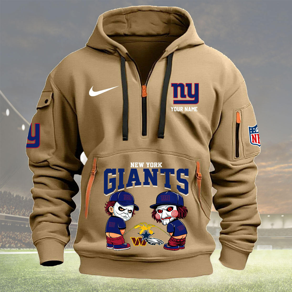 Khaki Hoodie New York Giants