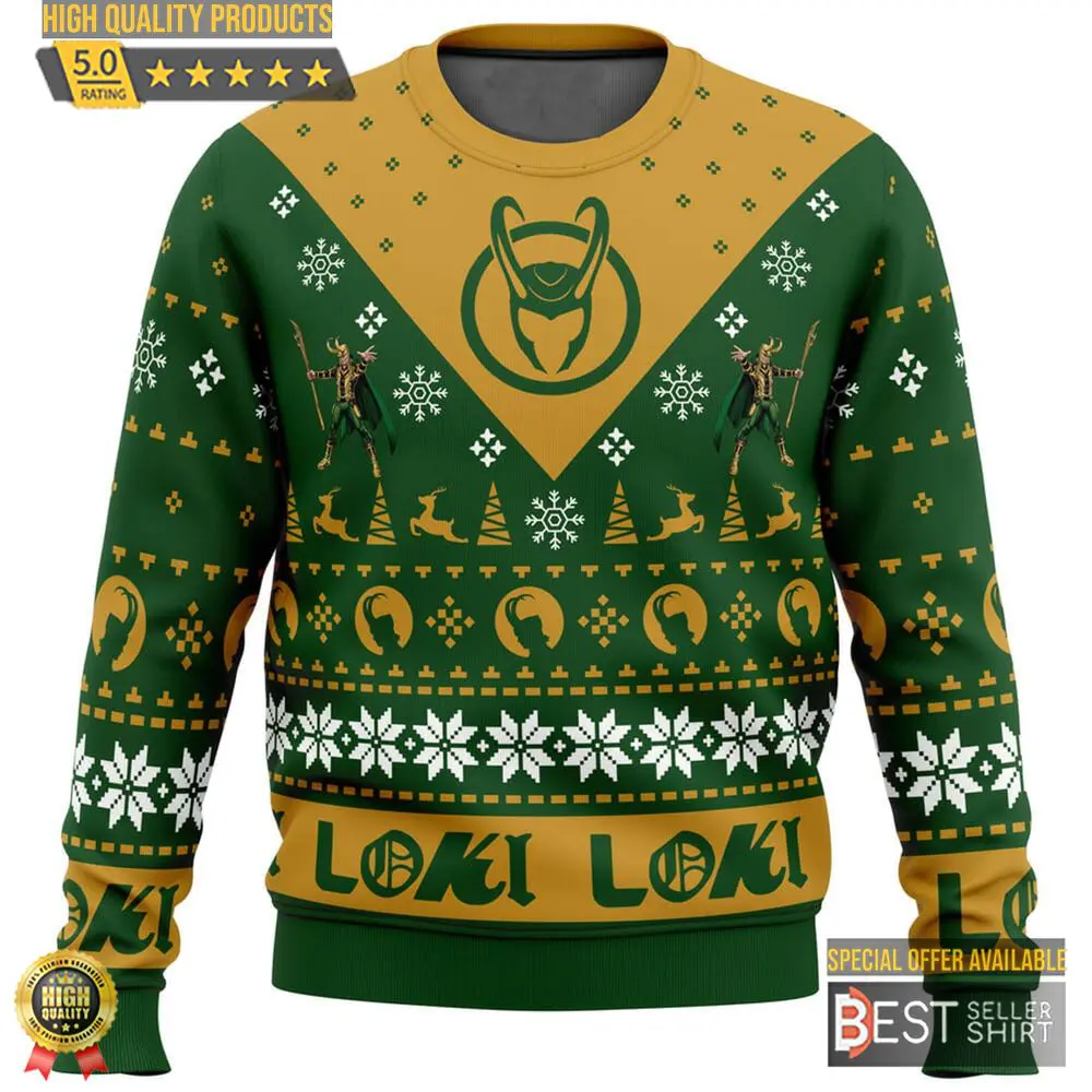 King Loki Christmas Ugly Sweater Christmas Sweater 1