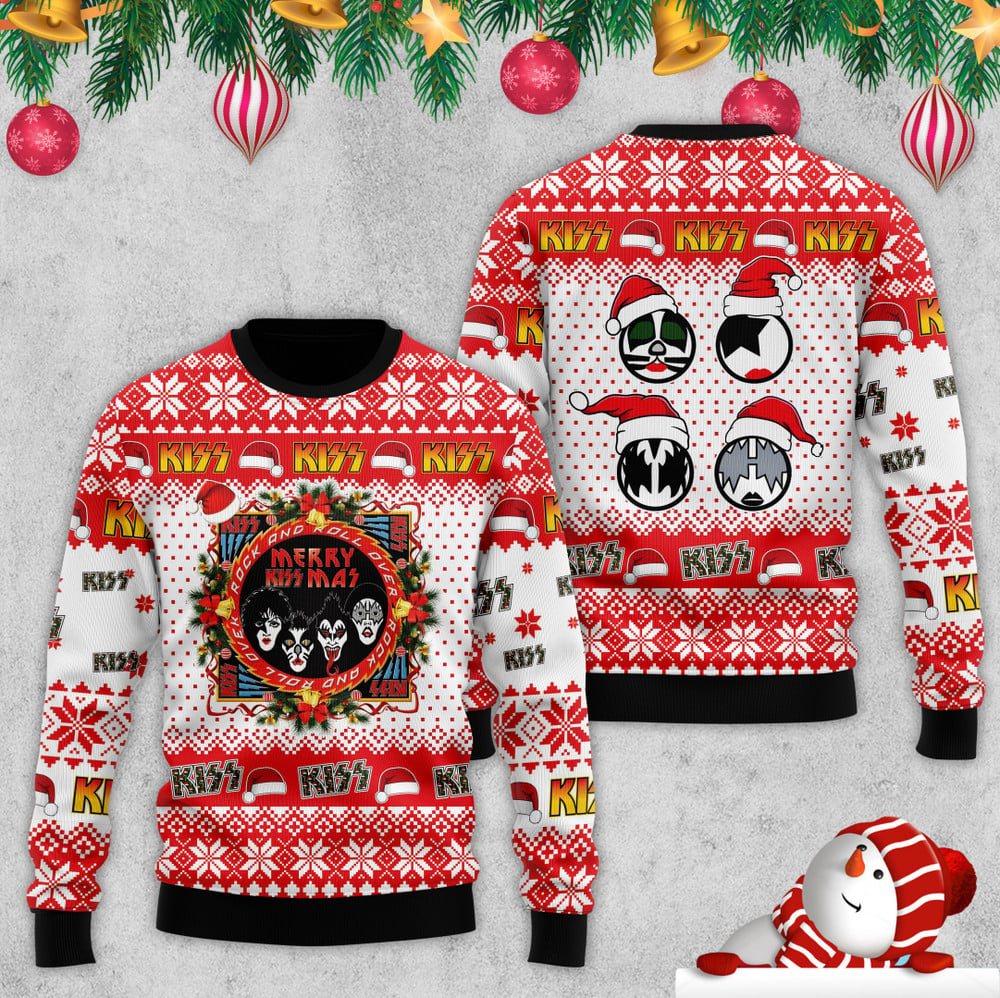 Kiss Band Rock Fans Gift Ugly Christmas Sweater