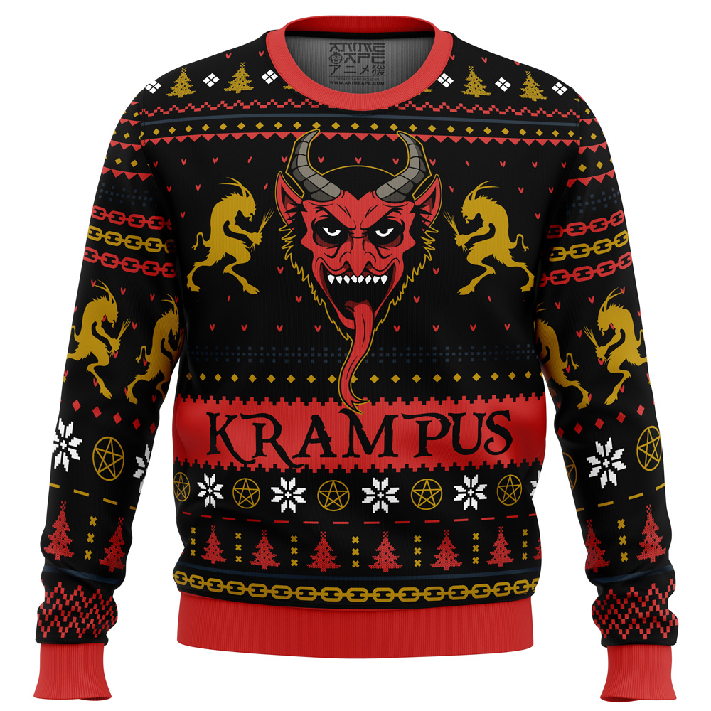 Krampus Krampus Ugly Christmas Sweater FRONT mockup