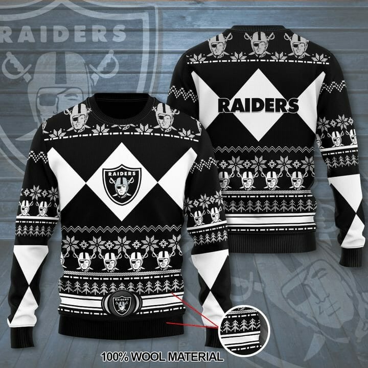 Las Vegas Raiders Black Christmas Sweater Raiders Christmas Sweater 1