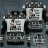 Las Vegas Raiders Black Silver Merry Kissmyass Christmas Sweater 1