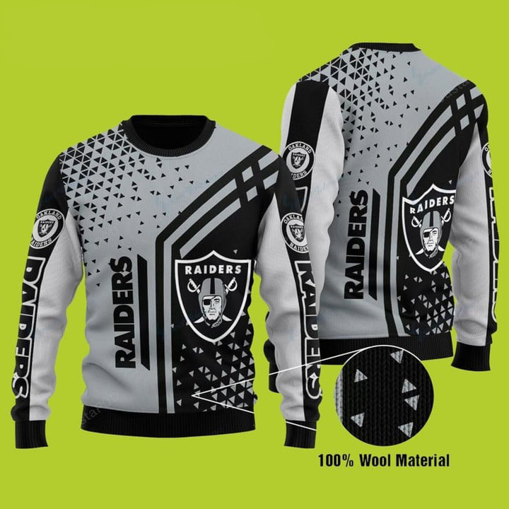 Las Vegas Raiders Christmas Vintage Wool Sweater Gift For Fan 1