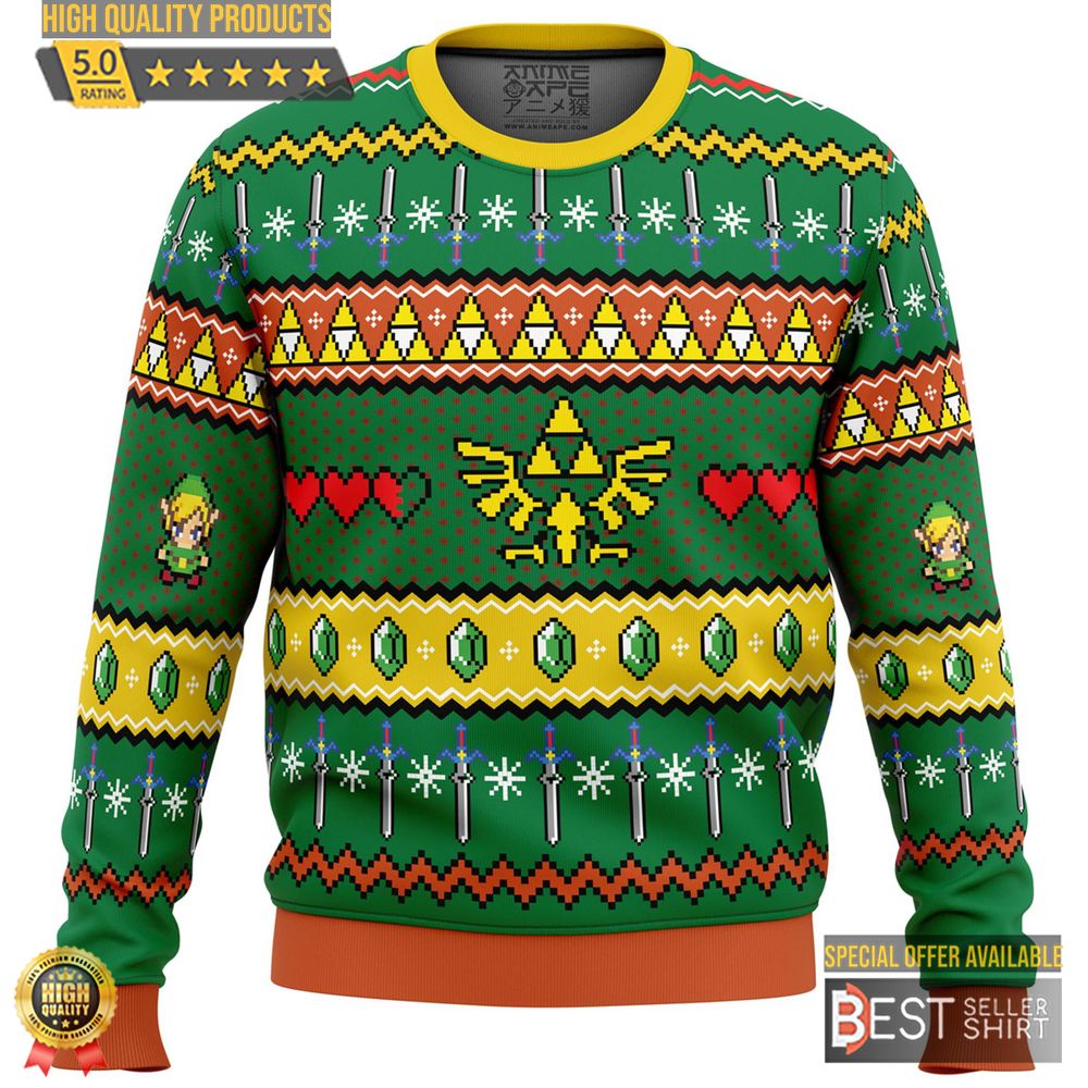 Legend Of Zelda Triforce Ugly Sweater Legend Of Zelda Christmas Sweater Christmas Gifts 1