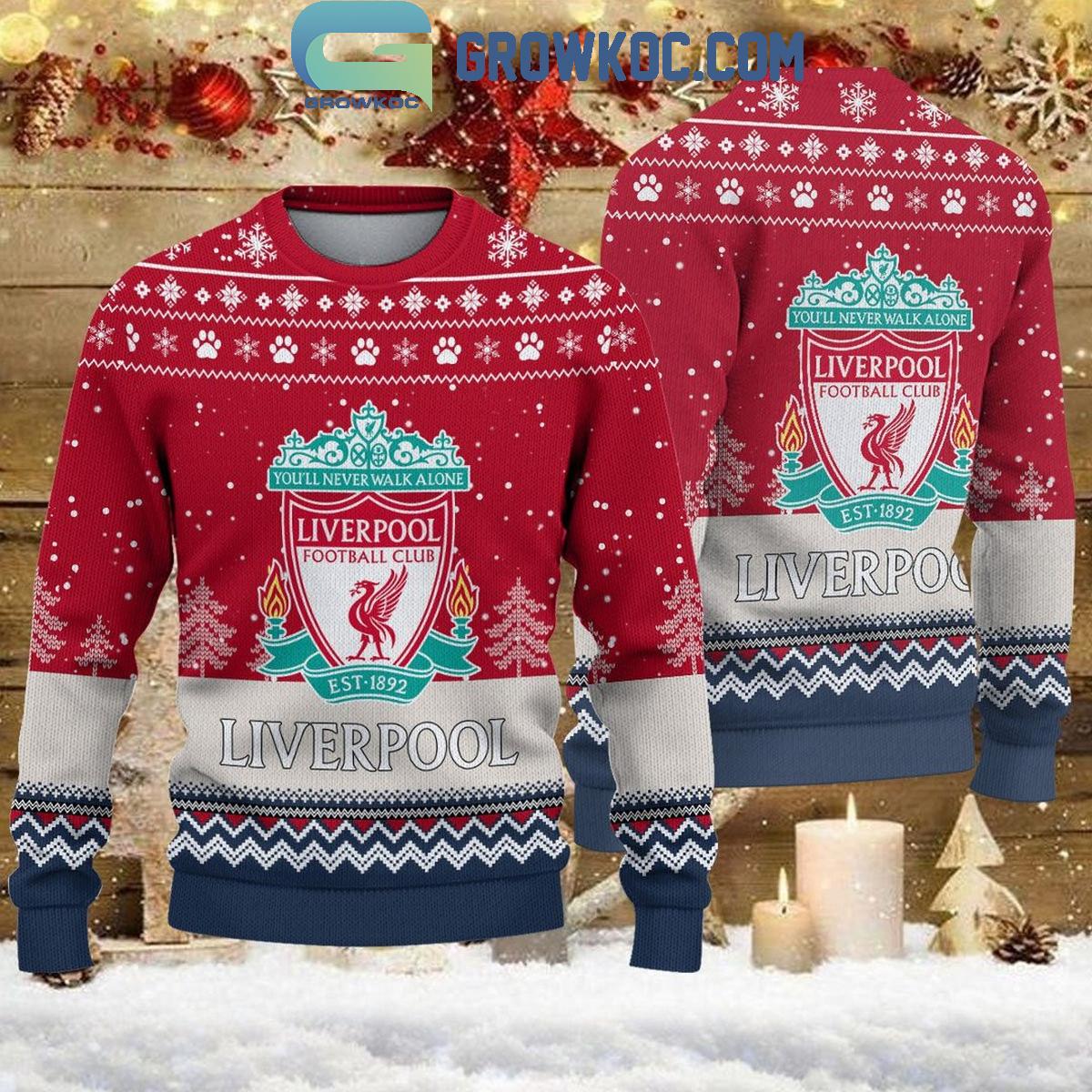 Liverpool The Reds England Premier League Christmas Ugly Sweater 1 yXjCK