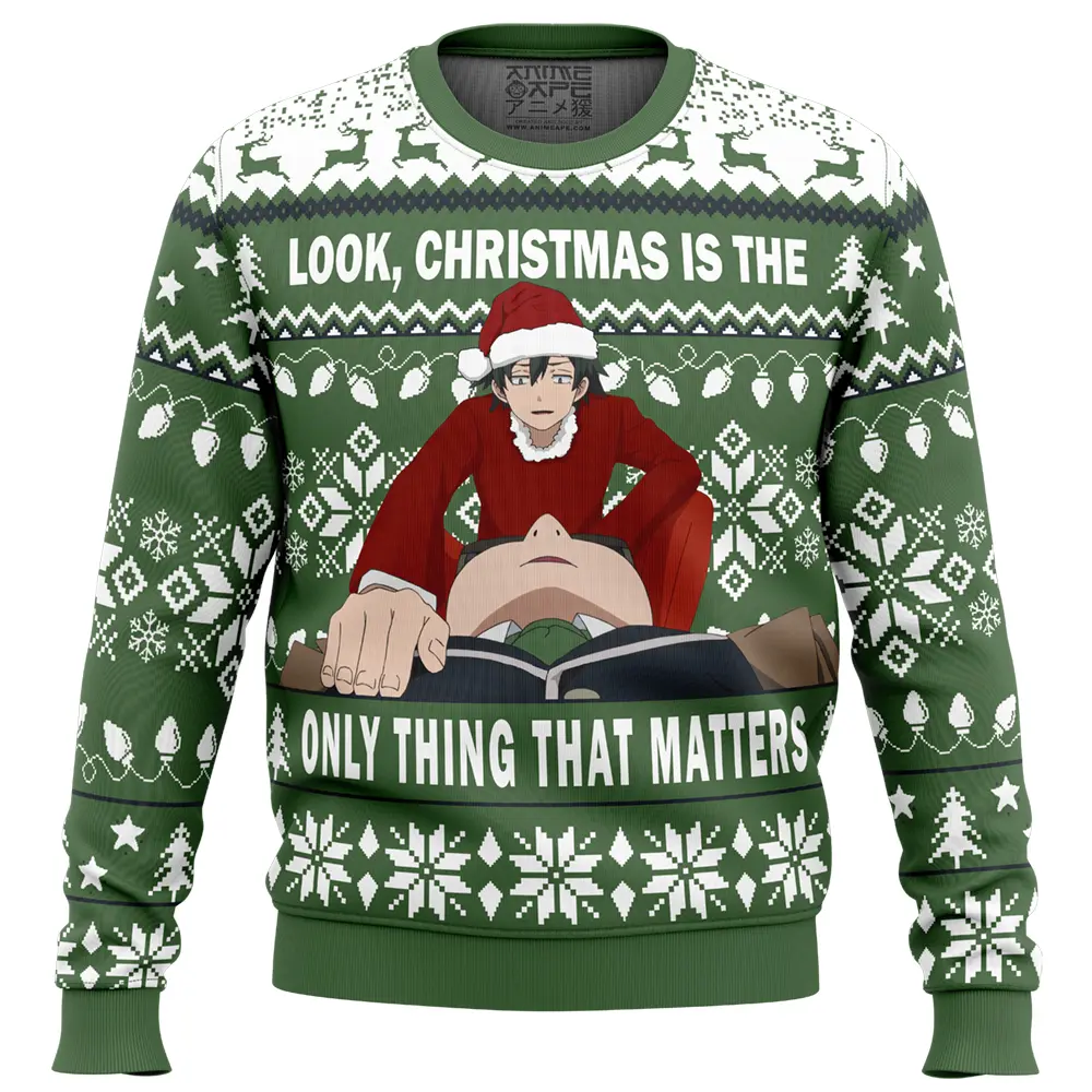 Look Christmas Is All That Matters MTRC SNAFU TOO Ugly Christmas Sweater FRONT mockup
